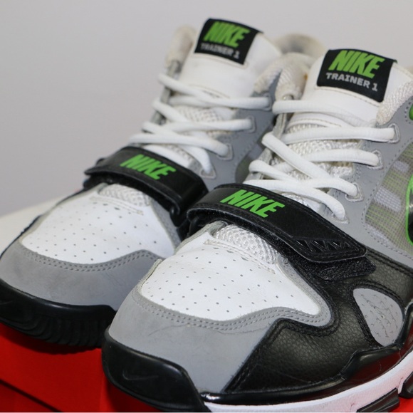 Nike Trainer 1 Low Flywire Grey Black Green Men’s Shoes Size 8 Rare Retro - Picture 13 of 16